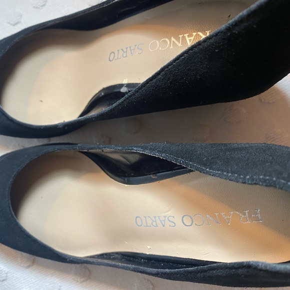 Franco Sarto Women's Black Suede Wedge Heel Shoes - Picture 12 of 16
